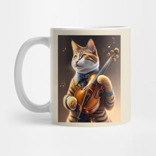 Mr. cat plays the violin Mug